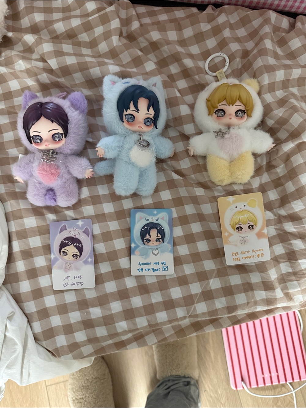 PopMart Lot of 3 aespa Fluffy Club Series Vinyl Plush Pendants